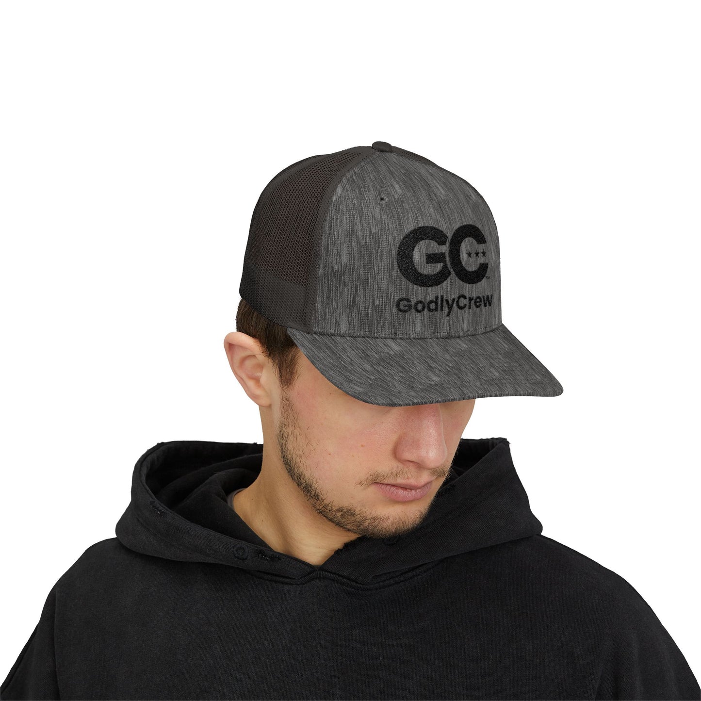GodlyCrew Snapback Trucker Cap — GC Logo Mesh Baseball Hat