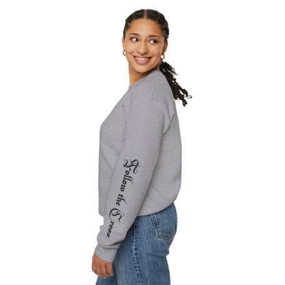 Jesus Cross Crewneck Sweatshirt — Modern Sleek "Follow the Cross" Design