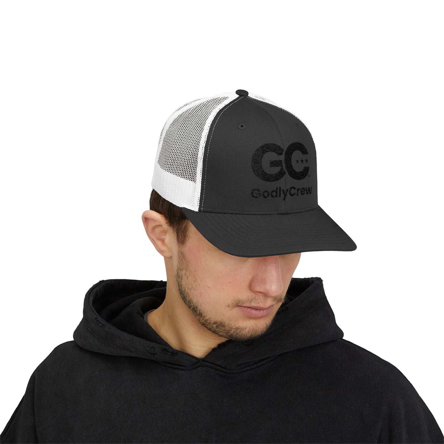 GodlyCrew Snapback Trucker Cap — GC Logo Mesh Baseball Hat