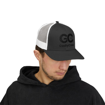 GodlyCrew Snapback Trucker Cap — GC Logo Mesh Baseball Hat