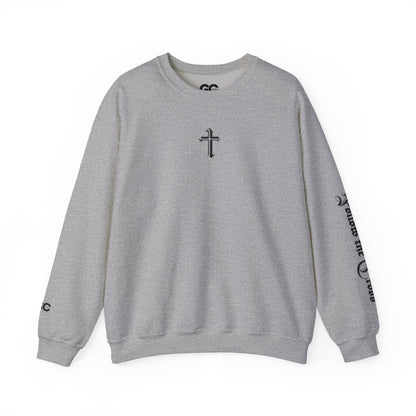 Jesus Cross Crewneck Sweatshirt — Modern Sleek "Follow the Cross" Design