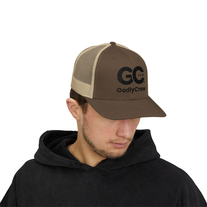 GodlyCrew Snapback Trucker Cap — GC Logo Mesh Baseball Hat