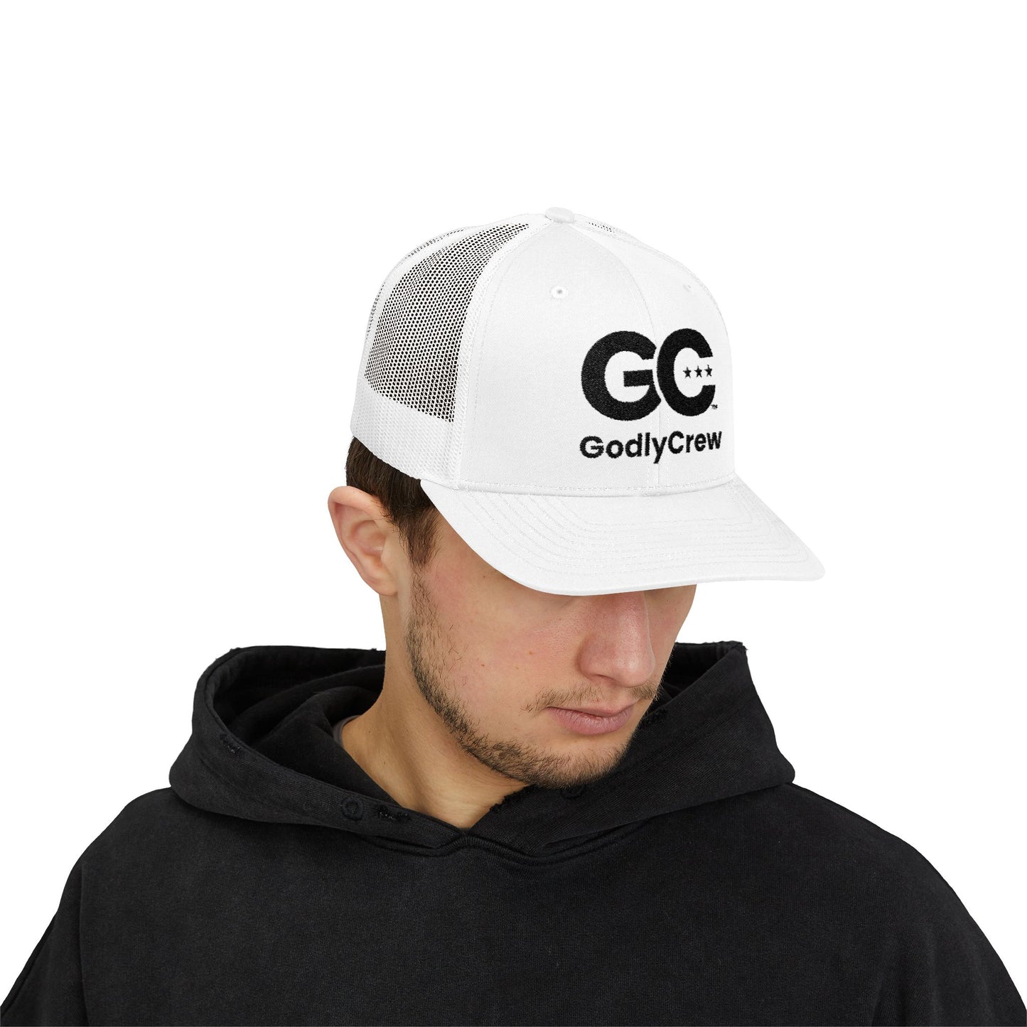 GodlyCrew Snapback Trucker Cap — GC Logo Mesh Baseball Hat