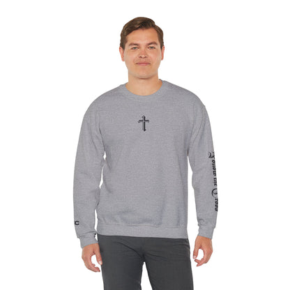 Jesus Cross Crewneck Sweatshirt — Modern Sleek "Follow the Cross" Design