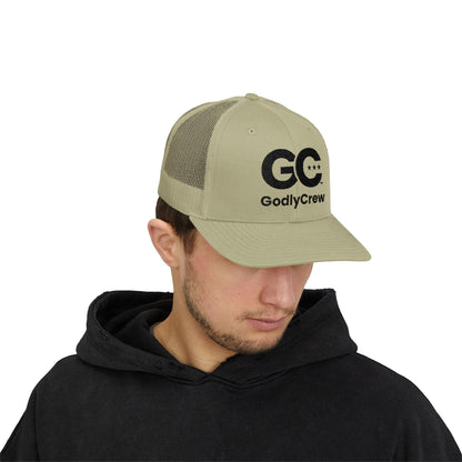 GodlyCrew Snapback Trucker Cap — GC Logo Mesh Baseball Hat