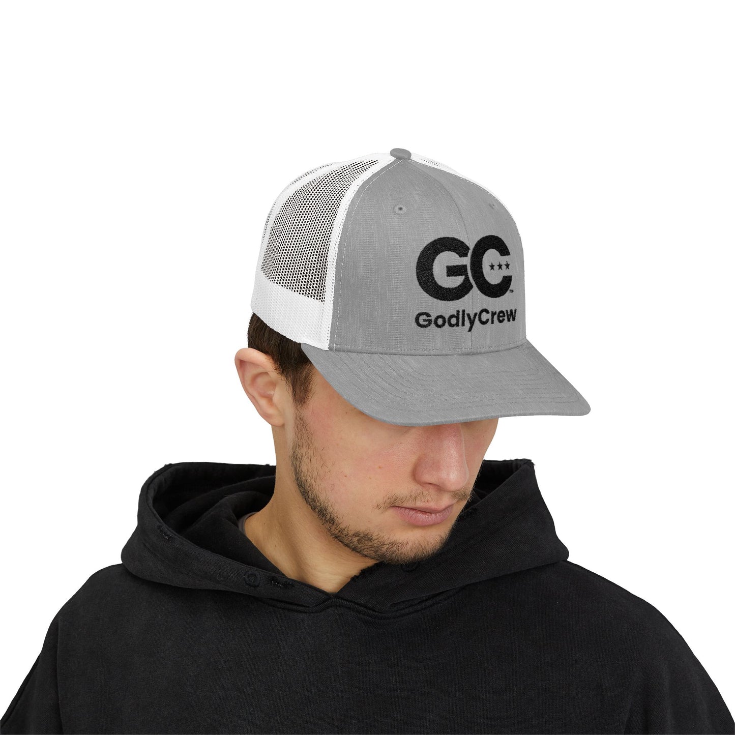 GodlyCrew Snapback Trucker Cap — GC Logo Mesh Baseball Hat