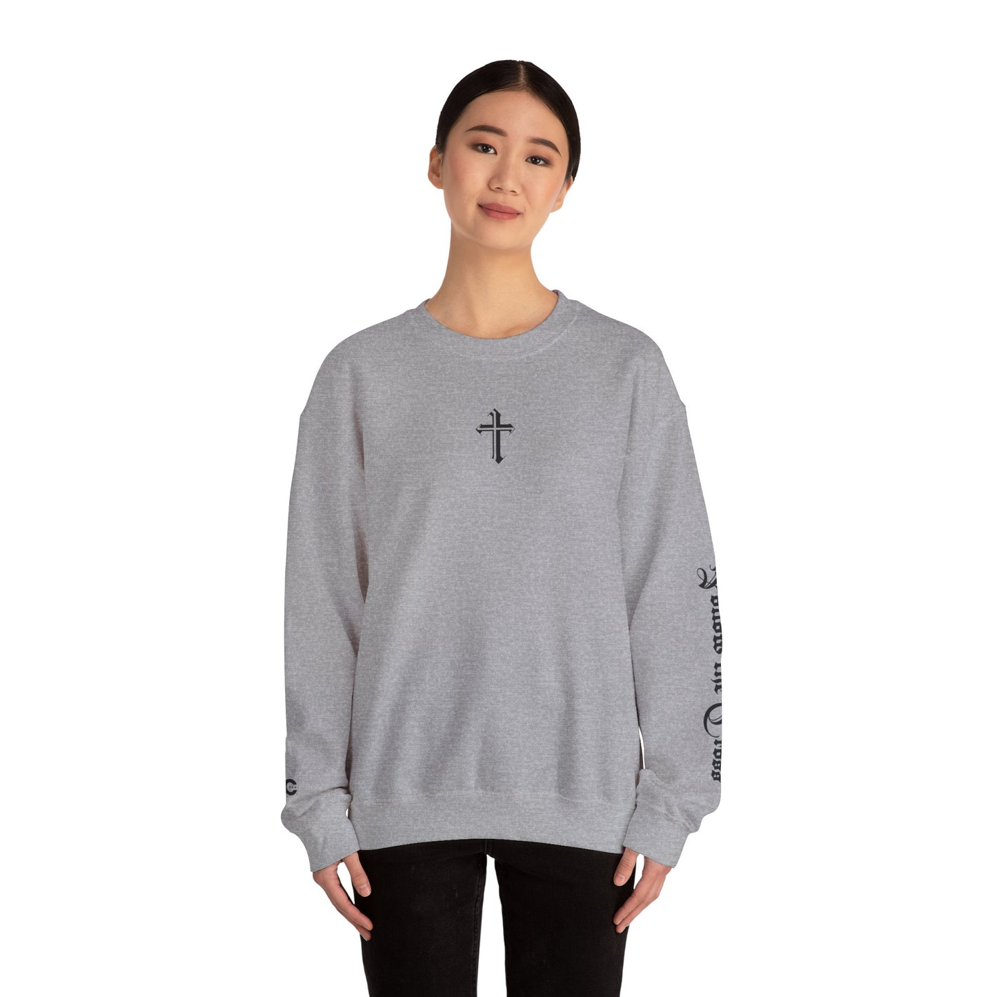 Jesus Cross Crewneck Sweatshirt — Modern Sleek "Follow the Cross" Design