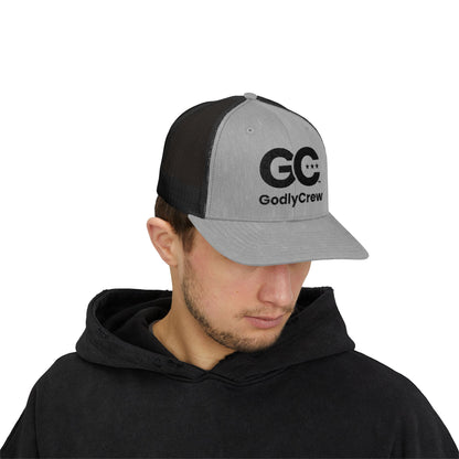 GodlyCrew Snapback Trucker Cap — GC Logo Mesh Baseball Hat