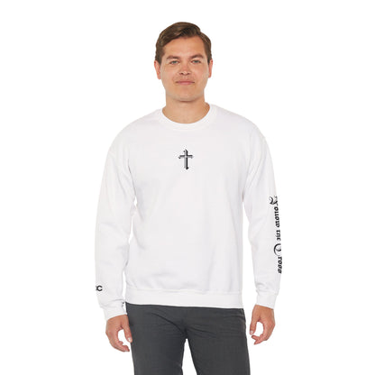 Jesus Cross Crewneck Sweatshirt — Modern Sleek "Follow the Cross" Design